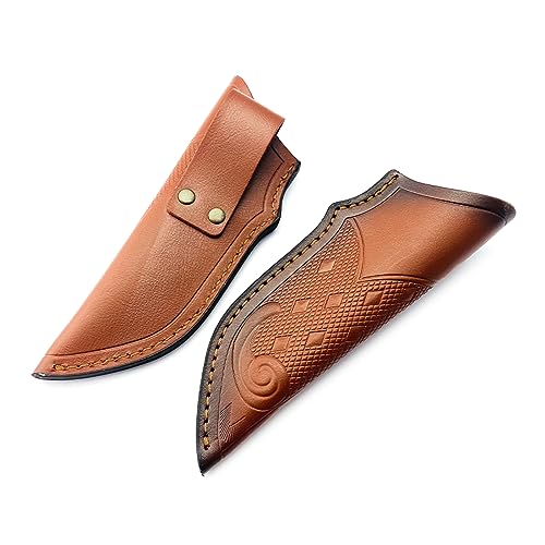 BOGEEL Pocket Sheath Handmade Pouches Leathers Holsters Straight Holder Outdoor Carry Sheath Tool Easy to Use