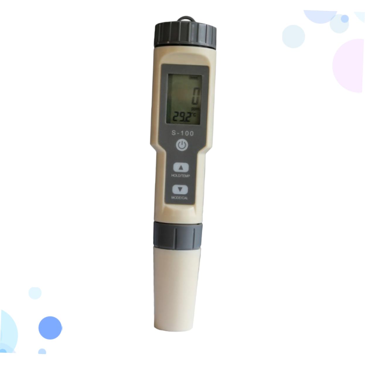 GARVALON Water Quality Tester Temperature Tester Hydrometer Tds Water Quality Testing Pen Water Salimeter Salt Meter Salt Water Gravimeter Light Grey