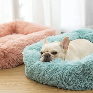 Calming Dog Beds Dog Beds for Large Dogs Friday Black Deals Today Rectangle Dog Bed Fluffy Plush Faux Fur Anti-Anxiety Luxury Comfort Dog Bed Dog Crate Pad(26 in)