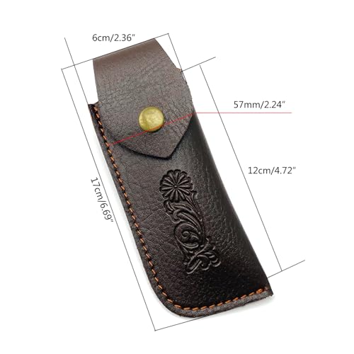 BOGEEL PU Sheath Pouches PU Holsters Sheath Case PU Leather Case for 12cm