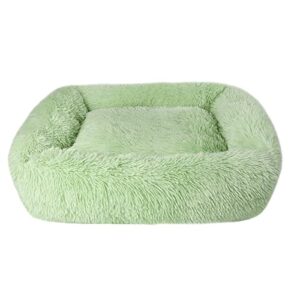 Calming Dog Beds Dog Beds for Large Dogs Friday Black Deals Today Rectangle Dog Bed Fluffy Plush Faux Fur Anti-Anxiety Luxury Comfort Dog Bed Dog Crate Pad(26 in)