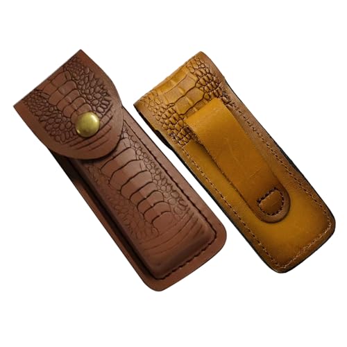 BOGEEL Leathers Pouches Handmade Holsters Belt Loop Case Holder Bag Folding Sheath for Cutting Tool Carriers