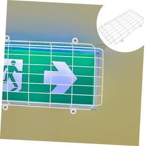 PAMINGONO Exit Light Wall Mounted Wire Guard Exit Sign Light Wire Guard Exit Sign Damage Stopper Exit Sign Wire Guard Emergency Light Protector Emergency Lighting Cage Protection White Iron