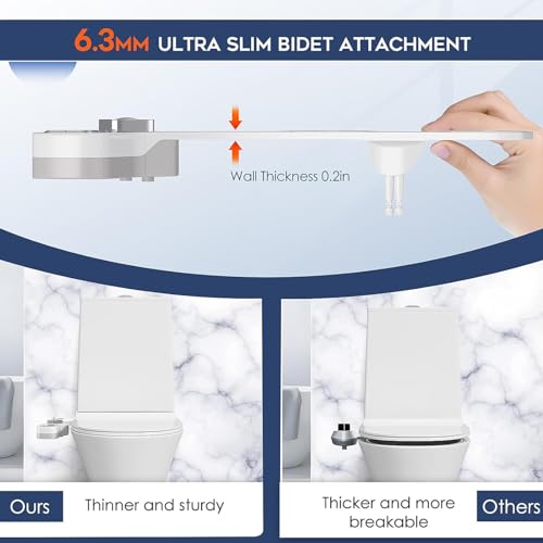 Thin Bidets Attachment For Toilet Hot And Cold Water Bidets Adjustable Water Pressure Hygienics Toilet Bidets Easy Use