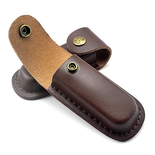 BOGEEL Pocket Sheath Handmade Pouches Leathers Holsters Folding Holder Outdoor Carry Sheath Tool Easy to Use