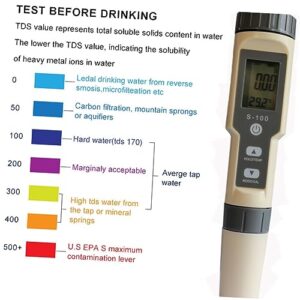 MUCKLILY Water Quality Tester Hydrometers Salt Meter Water Salimeter Automatic Hydrometer Salt Water Gravimeter Tds Water Quality Testing Pen Temperature Tester Light Grey