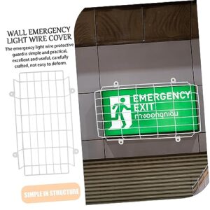 PAMINGONO Exit Light Wall Mounted Wire Guard Exit Sign Light Wire Guard Exit Sign Damage Stopper Exit Sign Wire Guard Emergency Light Protector Emergency Lighting Cage Protection White Iron