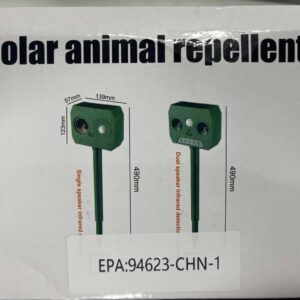 2024 Solar Animal Repeller Waterproof Ultrasonic Cat Repellent Outdoor with Motion Sensor Flash Light for Raccoon Cat Deer Skunk Rabbit Coyote Dog, Deer Repellent Raccoon Repellent for Yard (4 Pack)