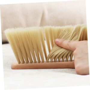 KOMBIUDA Wooden Bed Brush Hand Broom Duster Cleaning Brushes Drafting Brush Bench Brush for Cleaning Best Broom Cleaning Soft Bristle Cleaning Brush Soft Cleaning Brush Hand for Cleaning