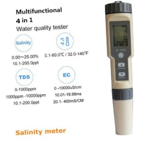 FELTECHELECTR Salt Water Gravimeter Temperature Tester Tds Water Quality Testing Pen Salt Meter Water Salimeter Water Quality Tester Automatic Hydrometer Hydrometers Light Grey