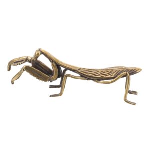 yardenfun praying mantis miniature crab figurine mantis statue mini fairy garden animal mini mantis model delicate mantis craft animal decor creative mantis decoration desktop decor copper