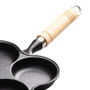 Yuezhongoo 4 Cup Eggs Pan Cast Iron Anti Stick Egg Frying Pan for Induction Cooktop Gas Stove