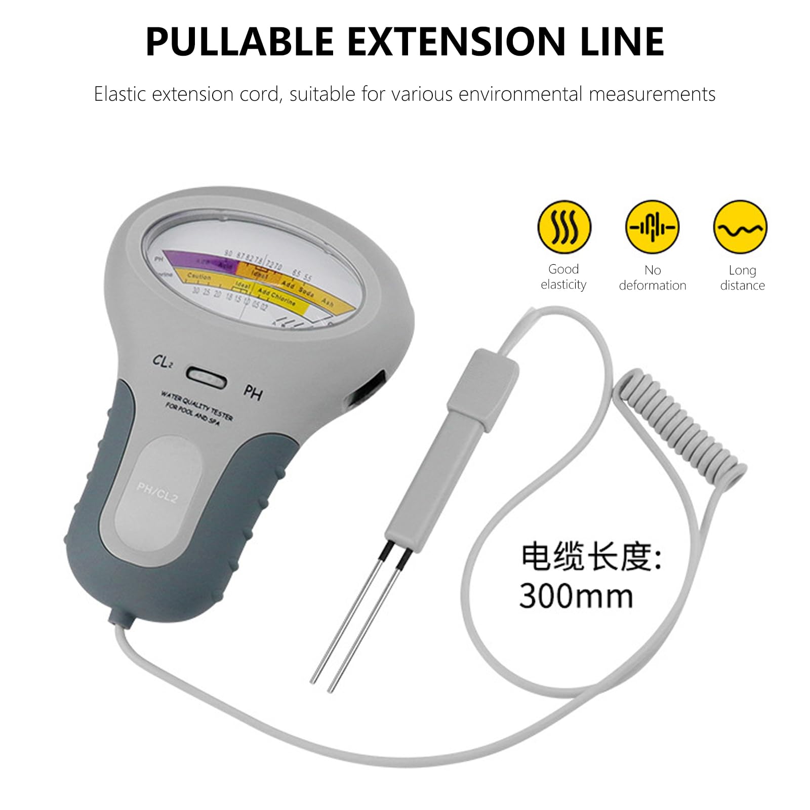 Double Scale Water Tester Chlorine Meter CL2 Tester Handheld Water Analysis Monitors For Pool