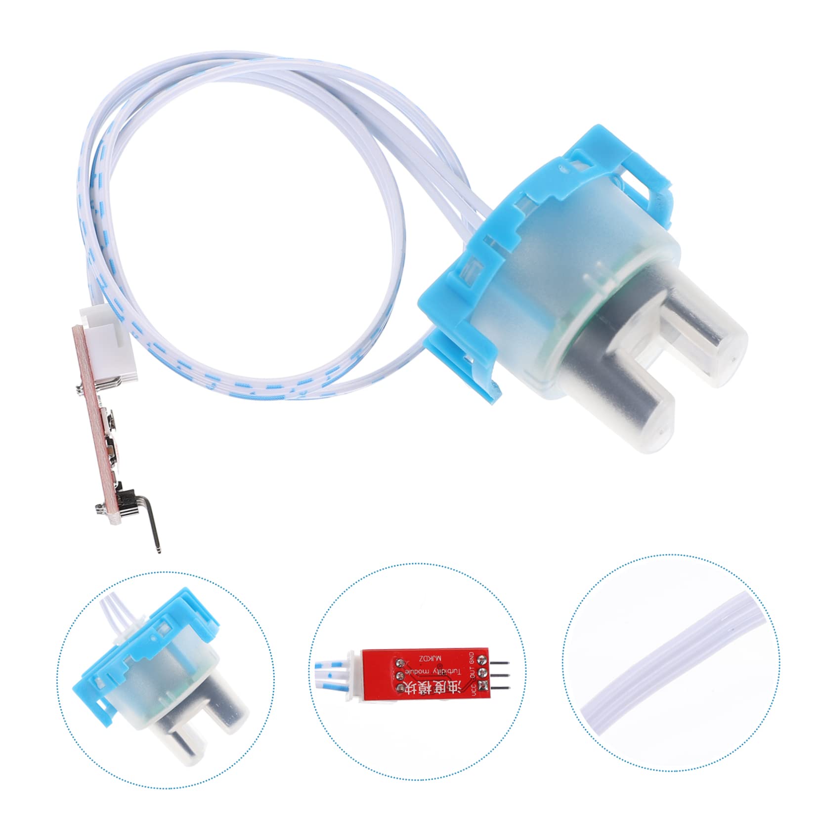 JEWEDECO Module Turbidity Testing Equipment 3.3-5v Water Quality Detection Turbidity Value Detection Turbidity Tester Turbidity Sensor 3.3-5v Detection Turbidity Transducer Blue Plastic