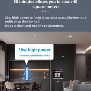 Lumivyx Haloclean UV - 2024 New Upgrades Home Disinfection Device, Uvo254 Powered Home Disinfection Tower, With 3 Speed Timing And Remote Control, For Basement Bedroom Kitchen, With Ozone (2 Pcs)