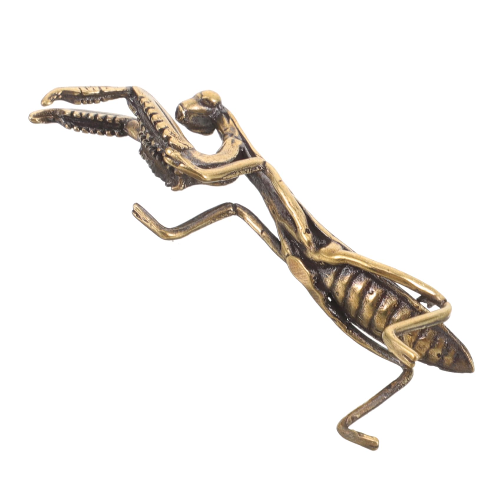 HOLIDYOYO Animal Statue Decor Feng Shui Ornaments Praying Mantis Figurine Creative Mantis Ornament Bead Lanyards for Women Good Luck Figurine Face Stencils Desktop Mantis Miniature Copper