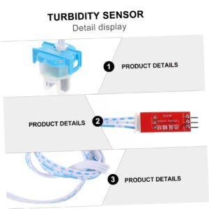 COSMEVIVI Module Liquid Turbidity Sensor Lab Turbidity Meters Turbidity Measurement Sensor Turbidity Tester Water Turbidity Sensor Turbidity Testing Turbidity Transducer Blue Plastic