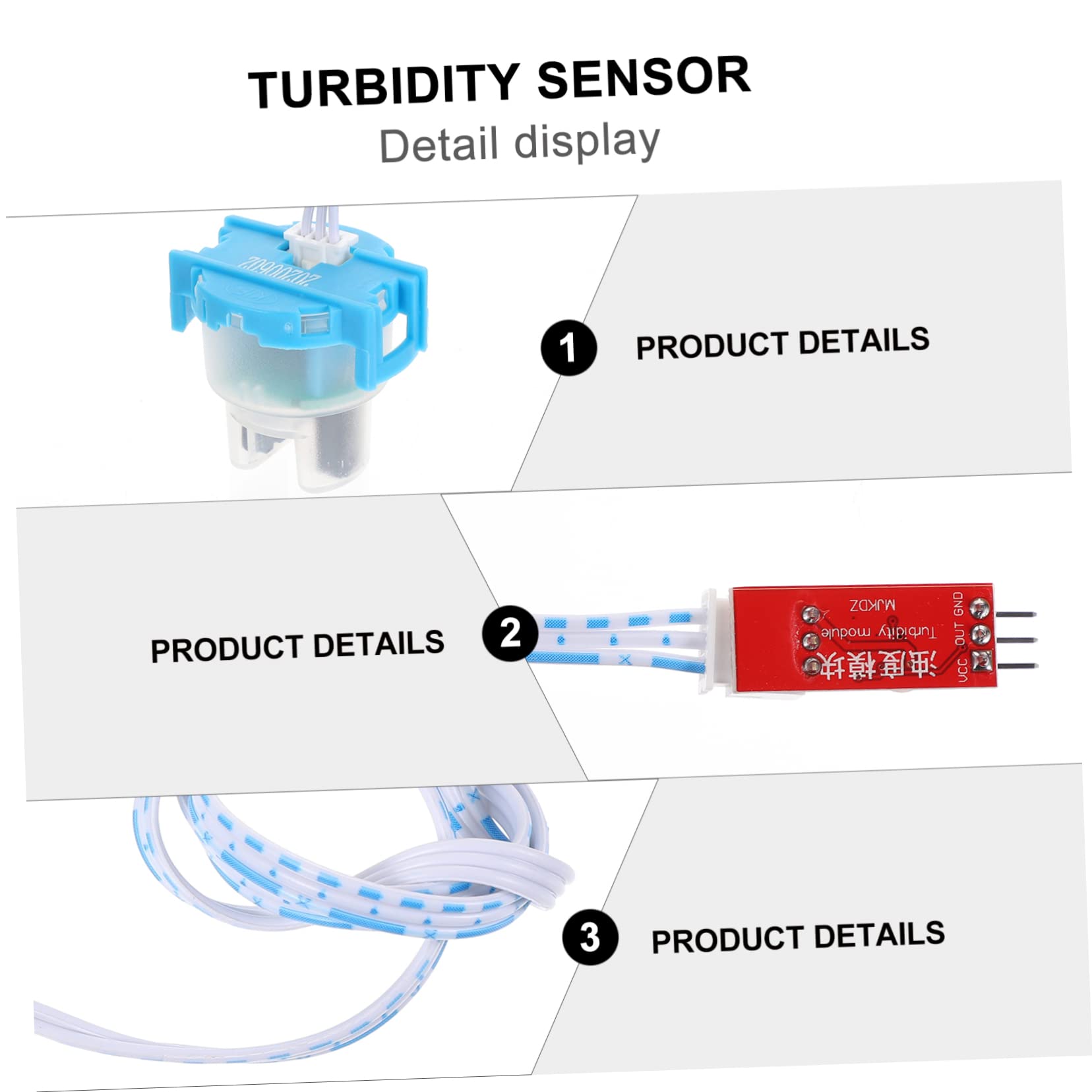 COSMEVIVI Module Liquid Turbidity Sensor Lab Turbidity Meters Turbidity Measurement Sensor Turbidity Tester Water Turbidity Sensor Turbidity Testing Turbidity Transducer Blue Plastic