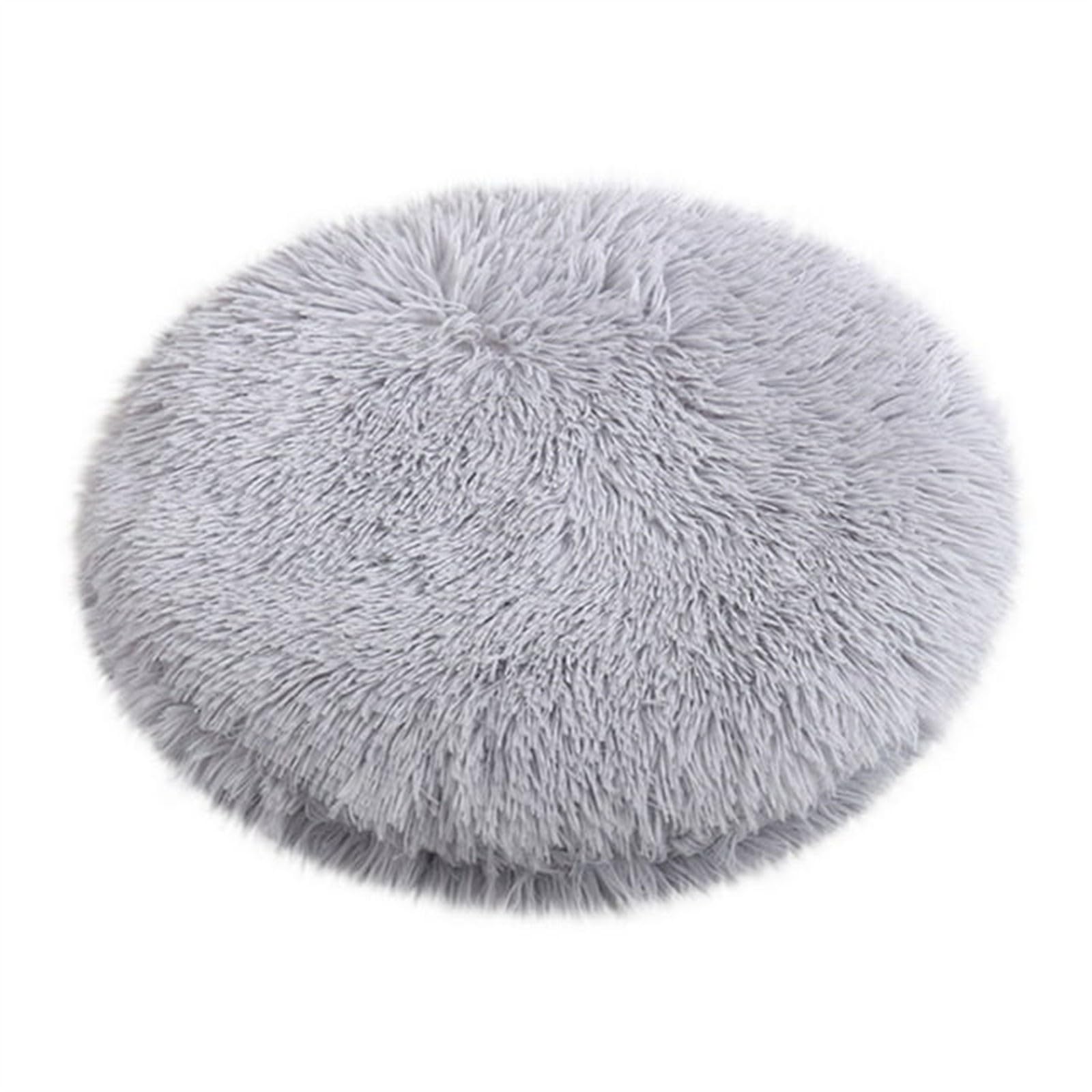 Calming Dog Beds Dog Bed for Small Dogs Friday Black Deals Today Round Fluffy Dog Bed Fluffy Faux Fur Plush Anti-Anxiety Warming Comfy Dog Bed Dog Crate Bed(22.5 in)