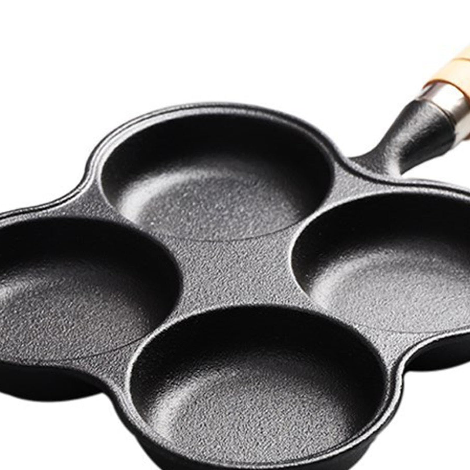 Yuezhongoo 4 Cup Eggs Pan Cast Iron Anti Stick Egg Frying Pan for Induction Cooktop Gas Stove