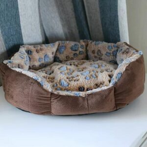 calming cat bed small cat bed friday black deals today round fluffy dog bed fluffy cat bed anti-anxiety warming comfort dog bed dog bed for crate(14.5 in)