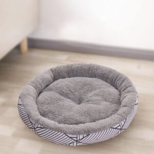 Calming Dog Beds Dog Bed Small Deals Today 2024 Round Cat Bed Cat Cave Anti-Anxiety Cute Soft Dog Bed Dog Crate Mat(14 in)