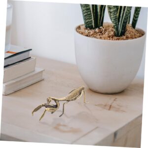 Levemolo Delicate Mantis Craft Thumb Rings for Women Creative Mantis Decoration Small Mantis Decoration Tabletop Animals Desk Mantis Statue Small Mantis Sculpture Mantis Figurine Copper