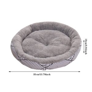 Calming Dog Beds Dog Bed Small Deals Today 2024 Round Cat Bed Cat Cave Anti-Anxiety Cute Soft Dog Bed Dog Crate Mat(14 in)