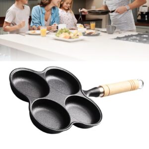 Yuezhongoo 4 Cup Eggs Pan Cast Iron Anti Stick Egg Frying Pan for Induction Cooktop Gas Stove