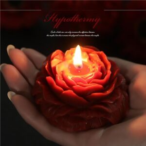 118.4°F 4 Pcs Low Temperature Candles Wine Red Red Pink White Rose Flower Shaped Scented Candles Adult Low Heat Body Safe Candles Wax Play for Couples Date Night