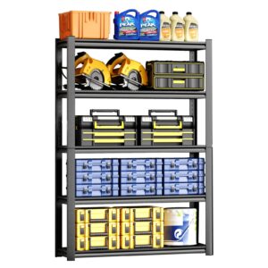 fogqueen 2000lbs metal shelving units, 5 tier heavy duty garage shelves, multi-functional adjustable utility shelfs, all-steel storage racks, tall shelf for basement shed, 35.5" w x 15.8" d x 72" h