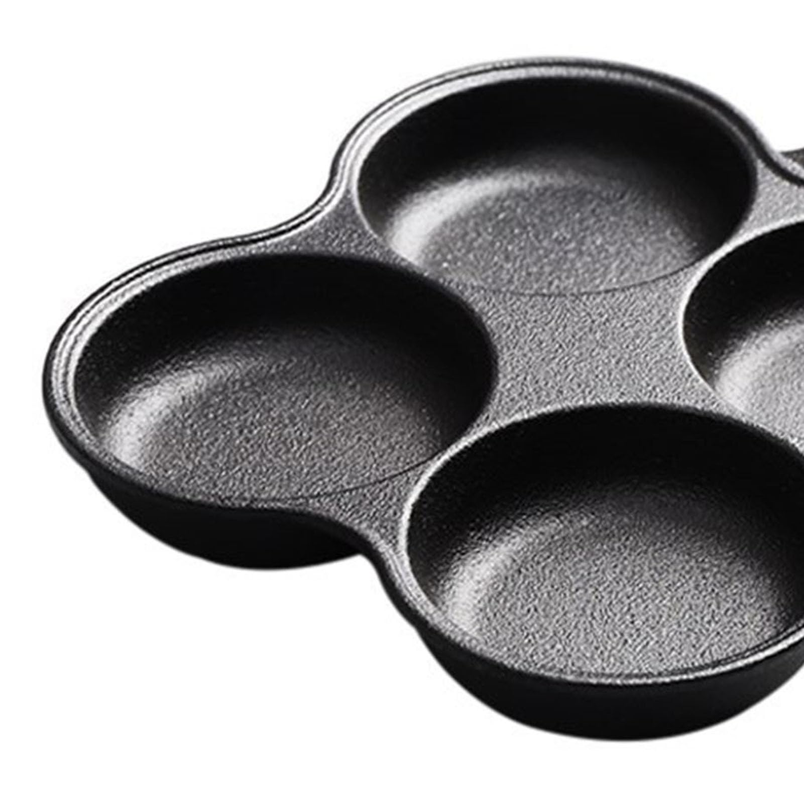 Yuezhongoo 4 Cup Eggs Pan Cast Iron Anti Stick Egg Frying Pan for Induction Cooktop Gas Stove