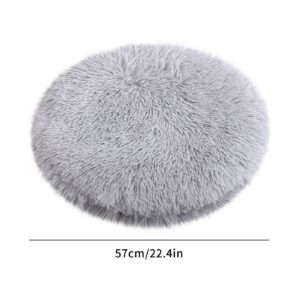 Calming Dog Beds Dog Bed for Small Dogs Friday Black Deals Today Round Fluffy Dog Bed Fluffy Faux Fur Plush Anti-Anxiety Warming Comfy Dog Bed Dog Crate Bed(22.5 in)