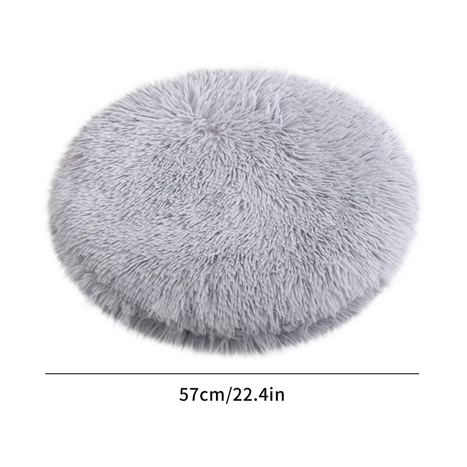 Calming Dog Beds Dog Bed for Small Dogs Friday Black Deals Today Round Fluffy Dog Bed Fluffy Faux Fur Plush Anti-Anxiety Warming Comfy Dog Bed Dog Crate Bed(22.5 in)