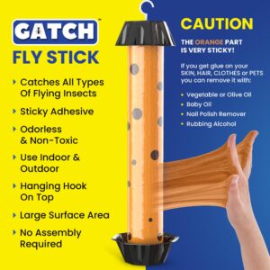 GATCH Fruit Fly Trap (10 Pack), Fly Stick for Mosquitoes, Sticky Trap for Flies Gnats Wasp Flying Insects, Bug Catcher, Indoor or Outdoor Use, Ready to Use Home