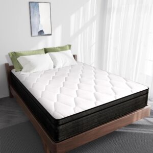 elitspace Hybrid Full Mattress,Memory Foam Hybrid 10 Inch Full Size Springs Mattresses,Fits All Bed Frames Full Size Mattress,Medium Firm Feel Mattress,CertiPUR-US.