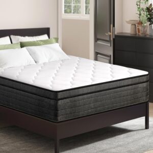 elitspace Hybrid Full Mattress,Memory Foam Hybrid 10 Inch Full Size Springs Mattresses,Fits All Bed Frames Full Size Mattress,Medium Firm Feel Mattress,CertiPUR-US.