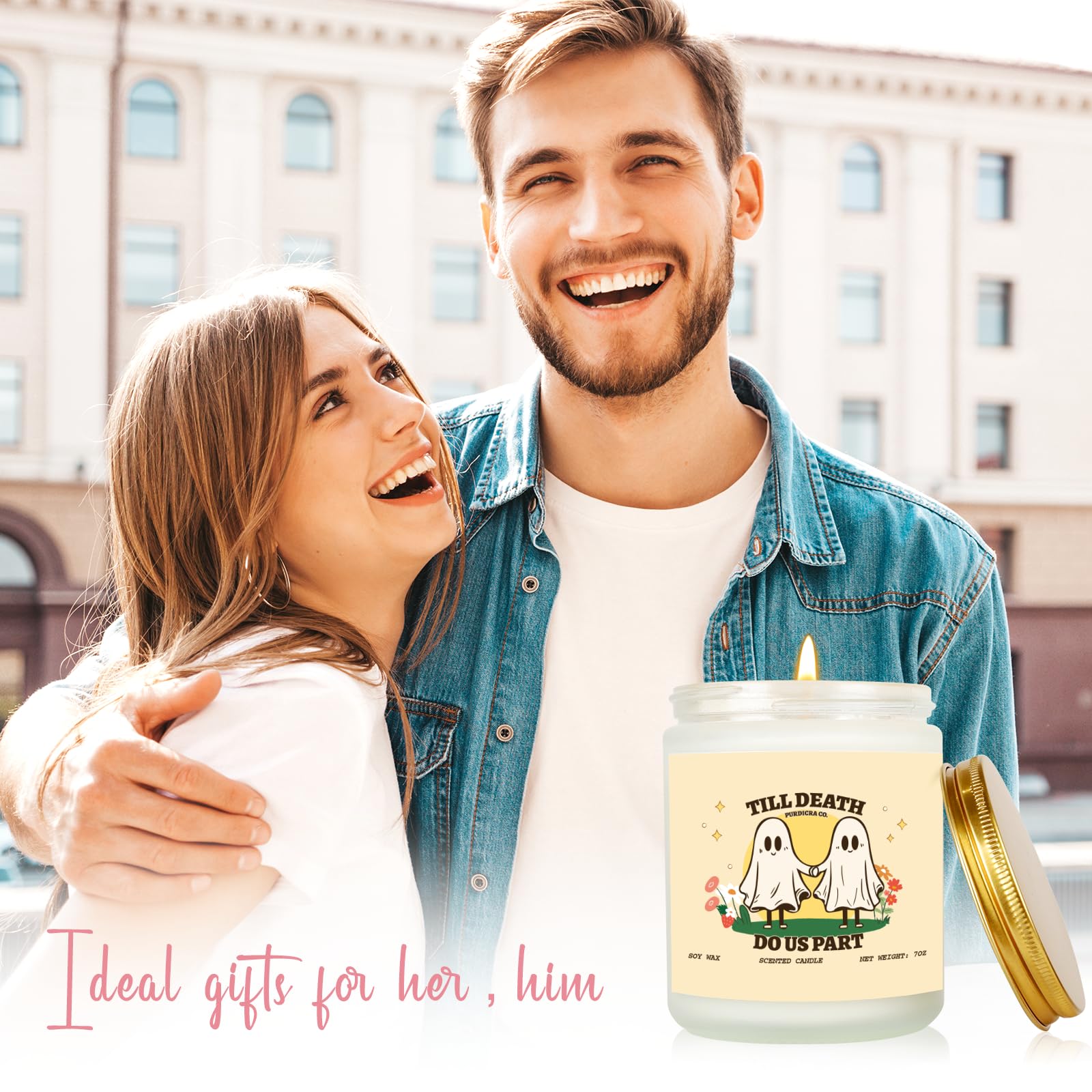 Anniversary Birthday Gifts for Men, Boyfriend, Women, Girlfriend, Couple - Couple Gifts - Men Gifts Idea - Girlfriend Birthday Gifts - Romantic Gifts for Her - 7oz Lavender Scented Candle