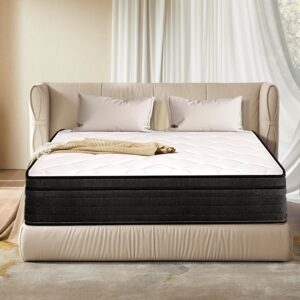 elitspace Hybrid Full Mattress,Memory Foam Hybrid 10 Inch Full Size Springs Mattresses,Fits All Bed Frames Full Size Mattress,Medium Firm Feel Mattress,CertiPUR-US.