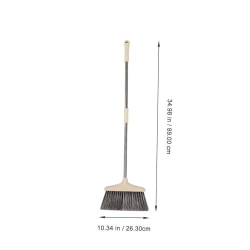 Garneck 1 Set Broom Set Room Cleaning Broom Lobby Broom Sweeper Broom and Dustpan Kit Home Broom Kit Home Tools Home Cleaning Device Office Cleaning Supplies Floor Broom Stainless Steel