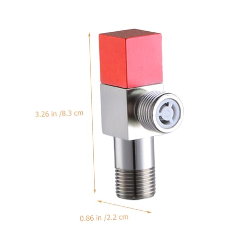 IWOWHERO Toilet Supply Angle Valves Bathroom Accessory Angle Valve for Bidet Toilet Valve Toilet Part Toilet Water Valve Angle Stop Tool Bathroom Supply Angle Valve for Bathroom Metal Red