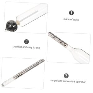 Anneome Hydrometer Liquid Meter Moisture Content Tester Liquid Measuring Tools Liquidometer Liquid Measuring Device Sugar Density Meter Petroleum Meter Mud Making Kit for Beginners Glass