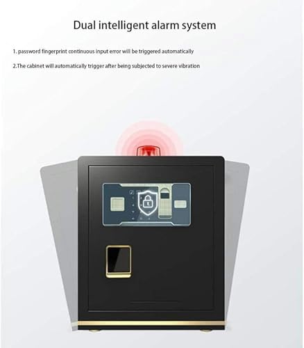 Security, LCD Display Safe Safety Furniture Built-in Alarm Wall Fixed Installation Digital Key Safe Cabinet Safe For ID Papers, A4 Documents, Laptop Computers, Jewels 35 * 30 * 30cm-1