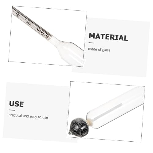 Anneome Hydrometer Liquid Meter Moisture Content Tester Liquid Measuring Tools Liquidometer Liquid Measuring Device Sugar Density Meter Petroleum Meter Mud Making Kit for Beginners Glass