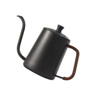 feltechelectr 1pc hand pour coffee pot coffee brewer manual espresso maker gooseneck kettle stovetop thermal coffee maker mini water kettle vintage boil water pot black