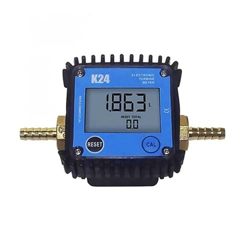 G1/4" G1/2" Micro Flow Digital Display Meter, ar Flow Meter Gasoline Oil Hydraulic Oil Soy Oil Water 0.1-10L/min Pagoda - Long Lasting(0.1-7LPM)