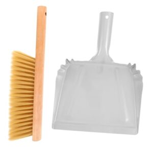 garozation 1 set broom bucket manual carpet sweeper hand broom cleaning brush snow cleaning dustpan housekeeping cleaning tool hair remover brush counter dusting brush sofa duster iron