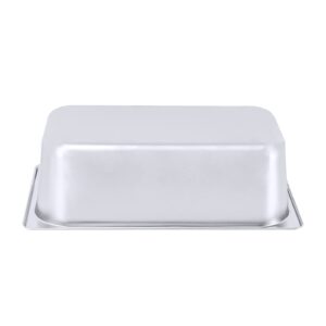 HULOKYM 6Pcs Steam Table Pan Meal Tray Hotel Pan Catering Food Pan Stainless Steel Pan for Restaurant Buffet