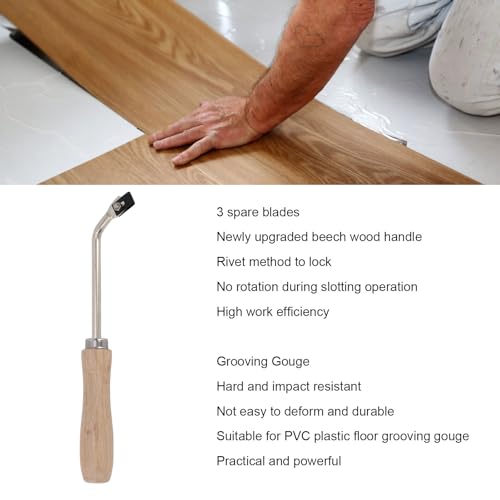 Floor Welding Slotting Knife, Comfortable Grip, Efficient, Easy to Use, Plastic PVC Floor Welding Groove Planer for Home