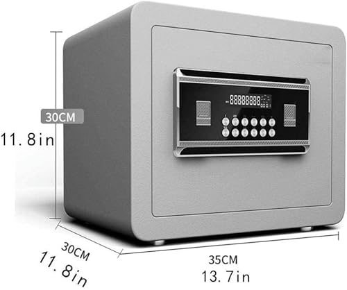 Security, Safe Safety Electronic Fingerprint Password Money Key Cabinet Safe For ID Papers, A4 Documents, Laptop Computers, Jewels 35 * 30 * 30cm, Black-1